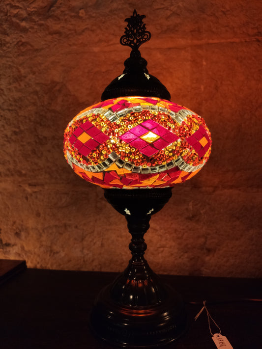 Turkish mosaic glass lamp for ethnic decor 10M