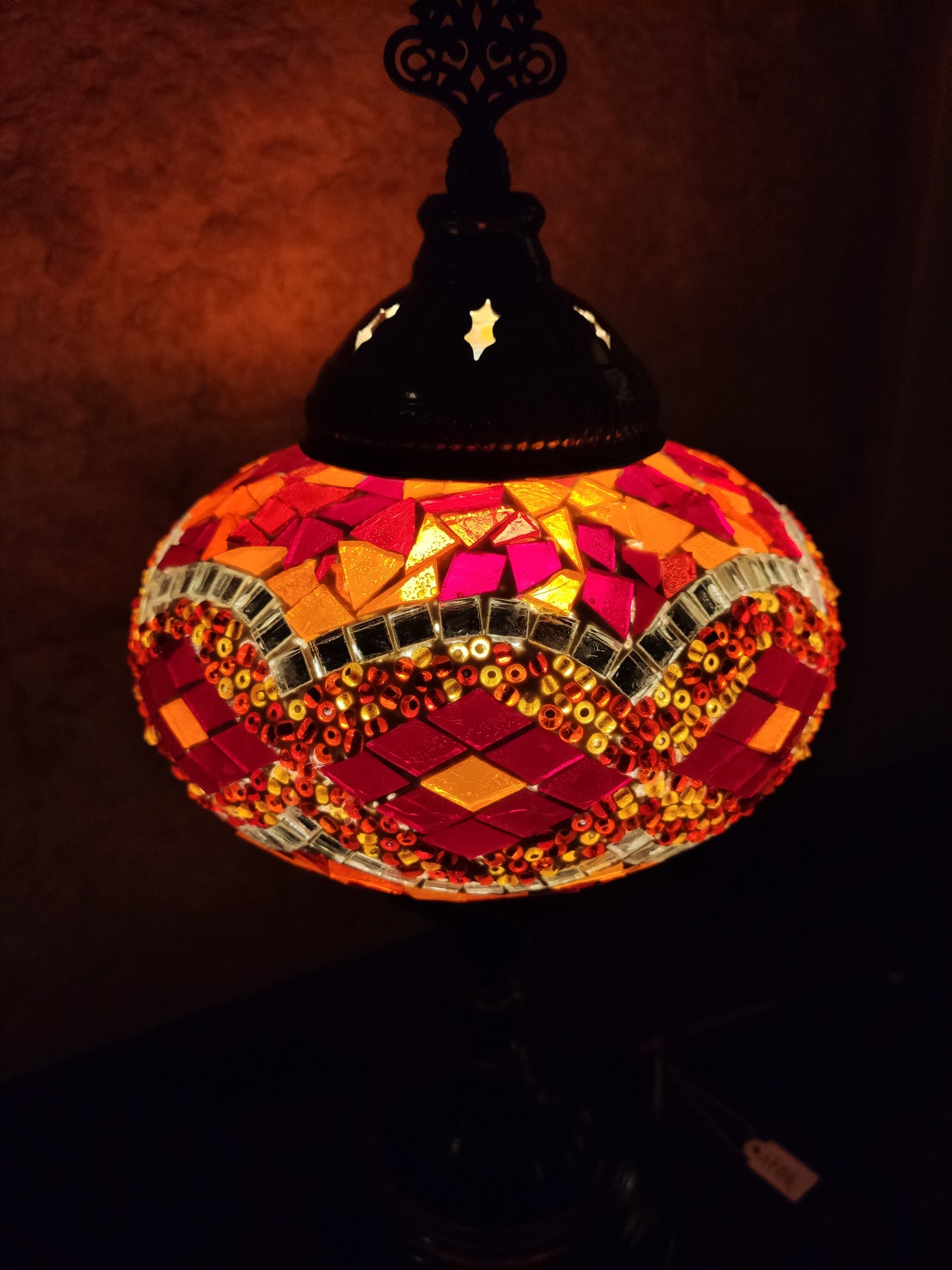 Turkish mosaic glass lamp for ethnic decor 10M