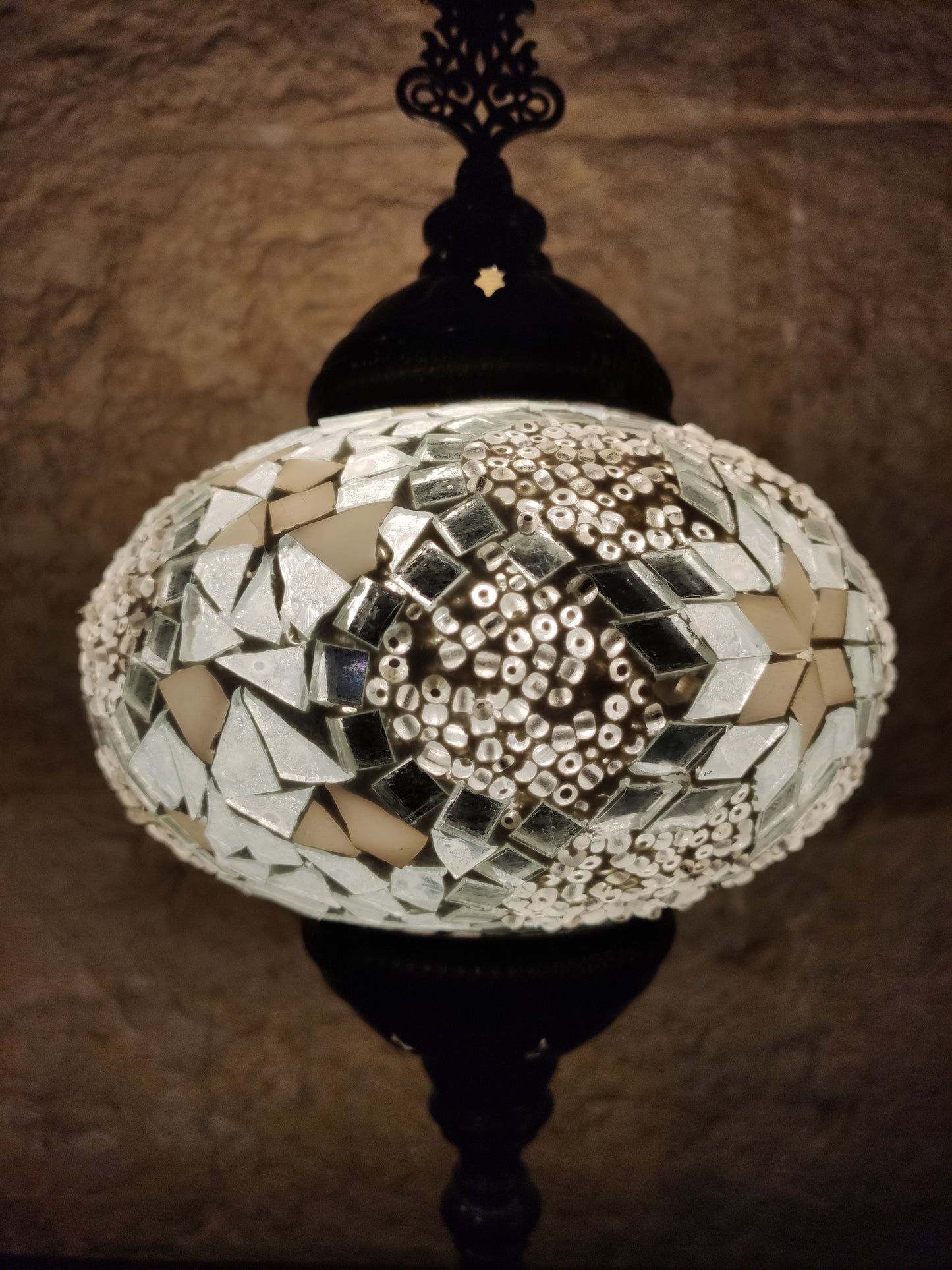 Turkish mosaic glass lamp for ethnic decor 10M