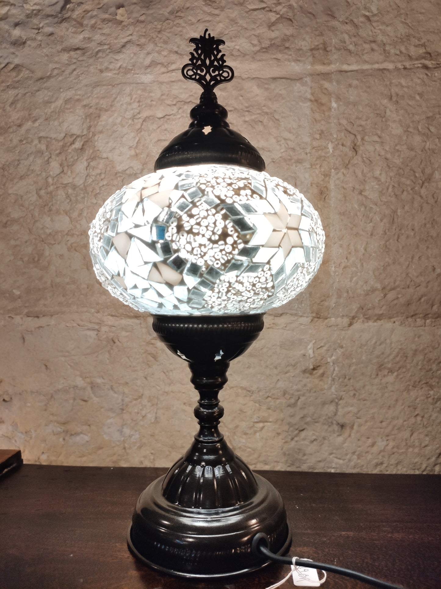 Turkish mosaic glass lamp for ethnic decor 10M