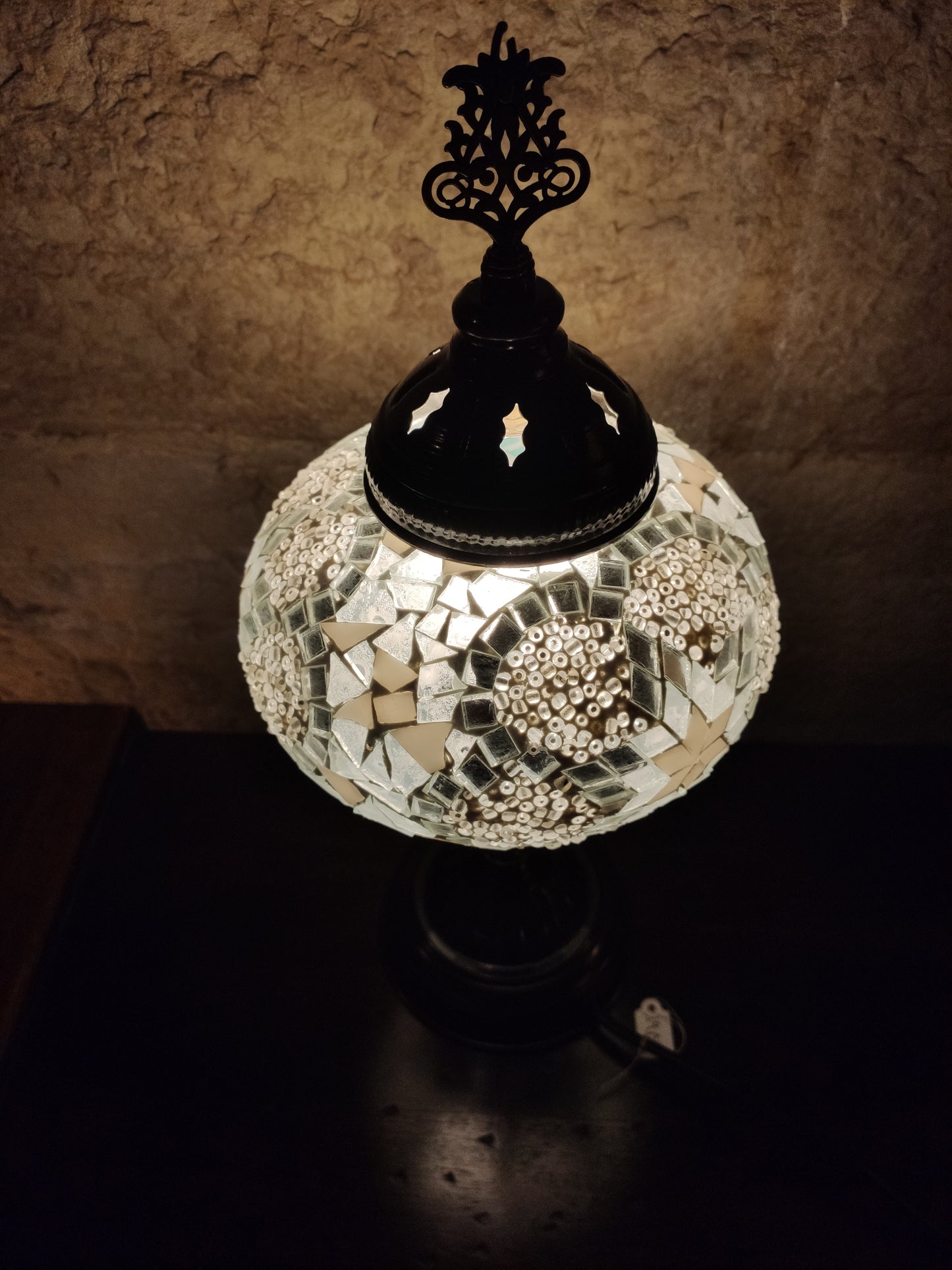 Turkish mosaic glass lamp for ethnic decor 10M