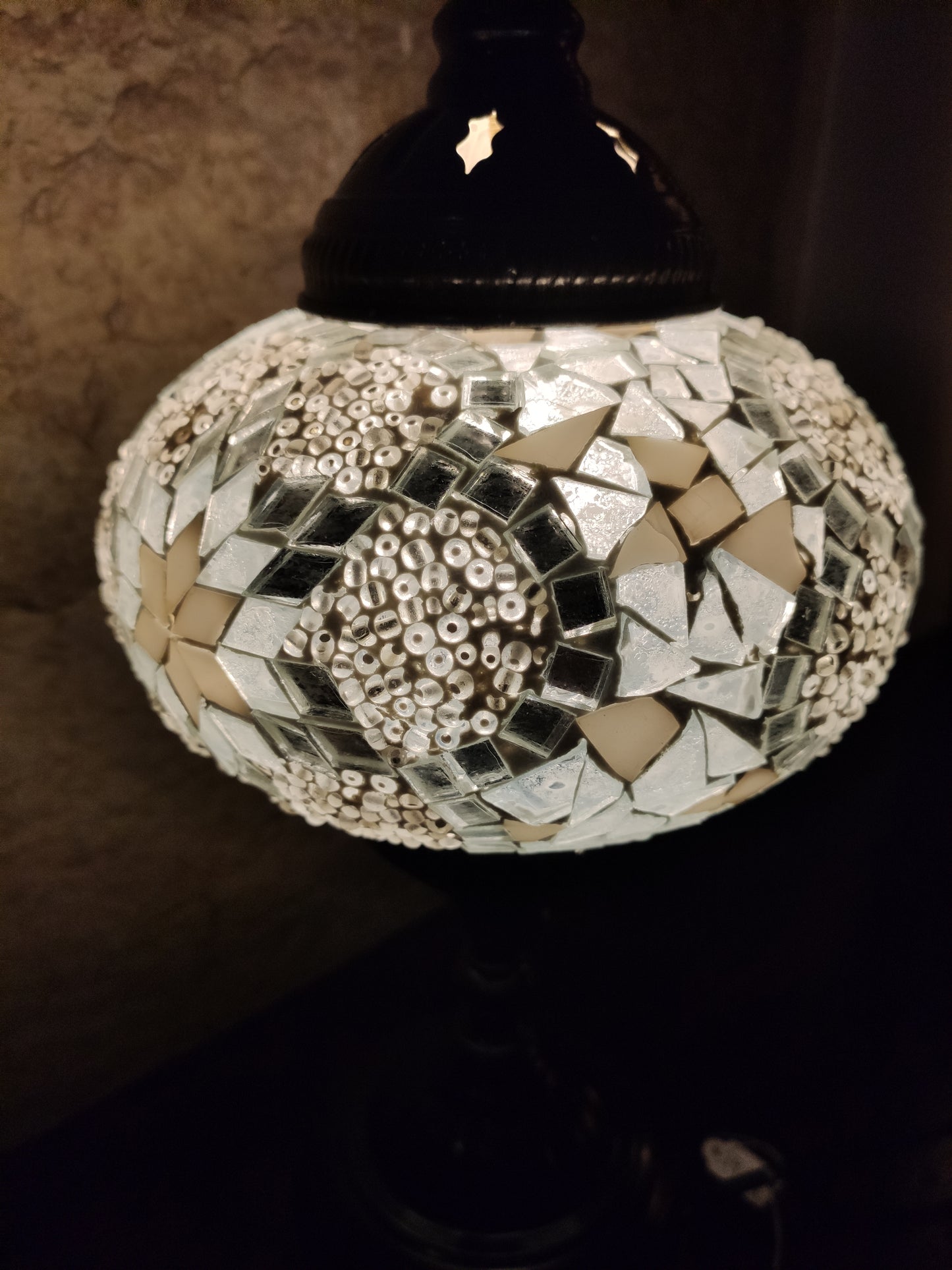 Turkish mosaic glass lamp for ethnic decor 10M