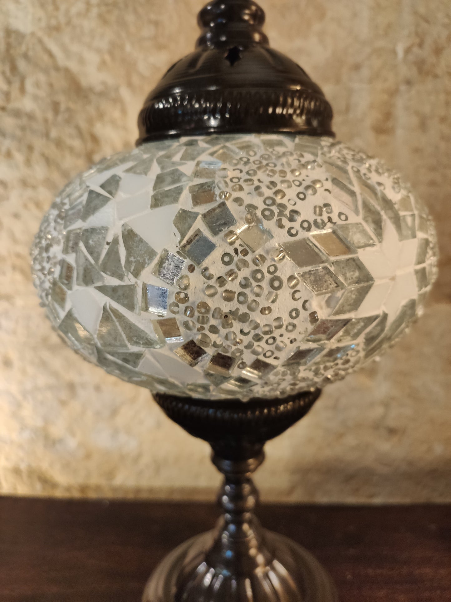 Turkish mosaic glass lamp for ethnic decor 10M