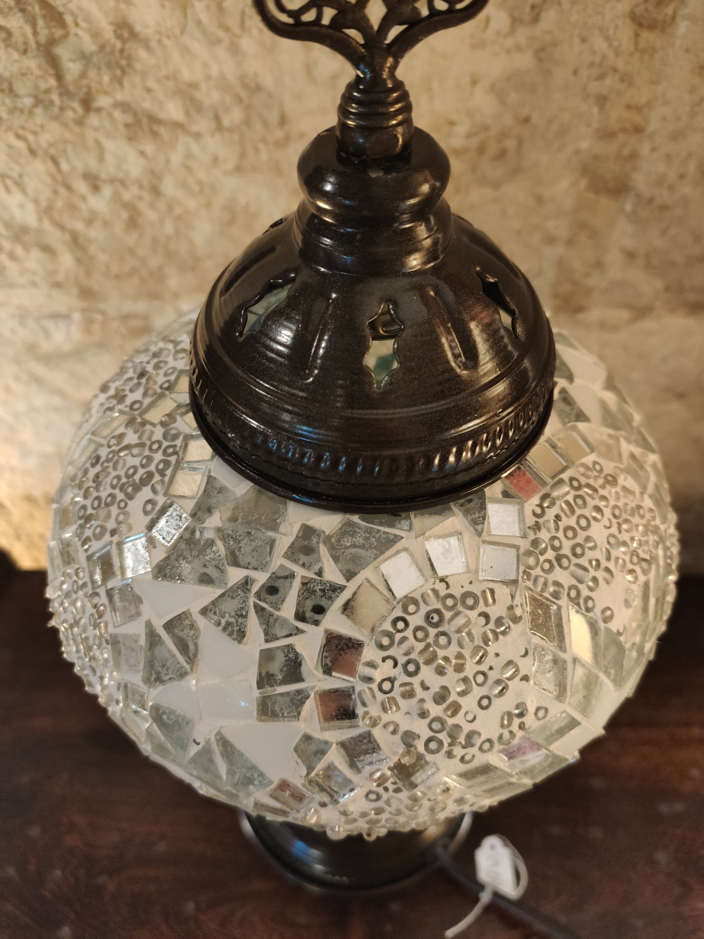 Turkish mosaic glass lamp for ethnic decor 10M