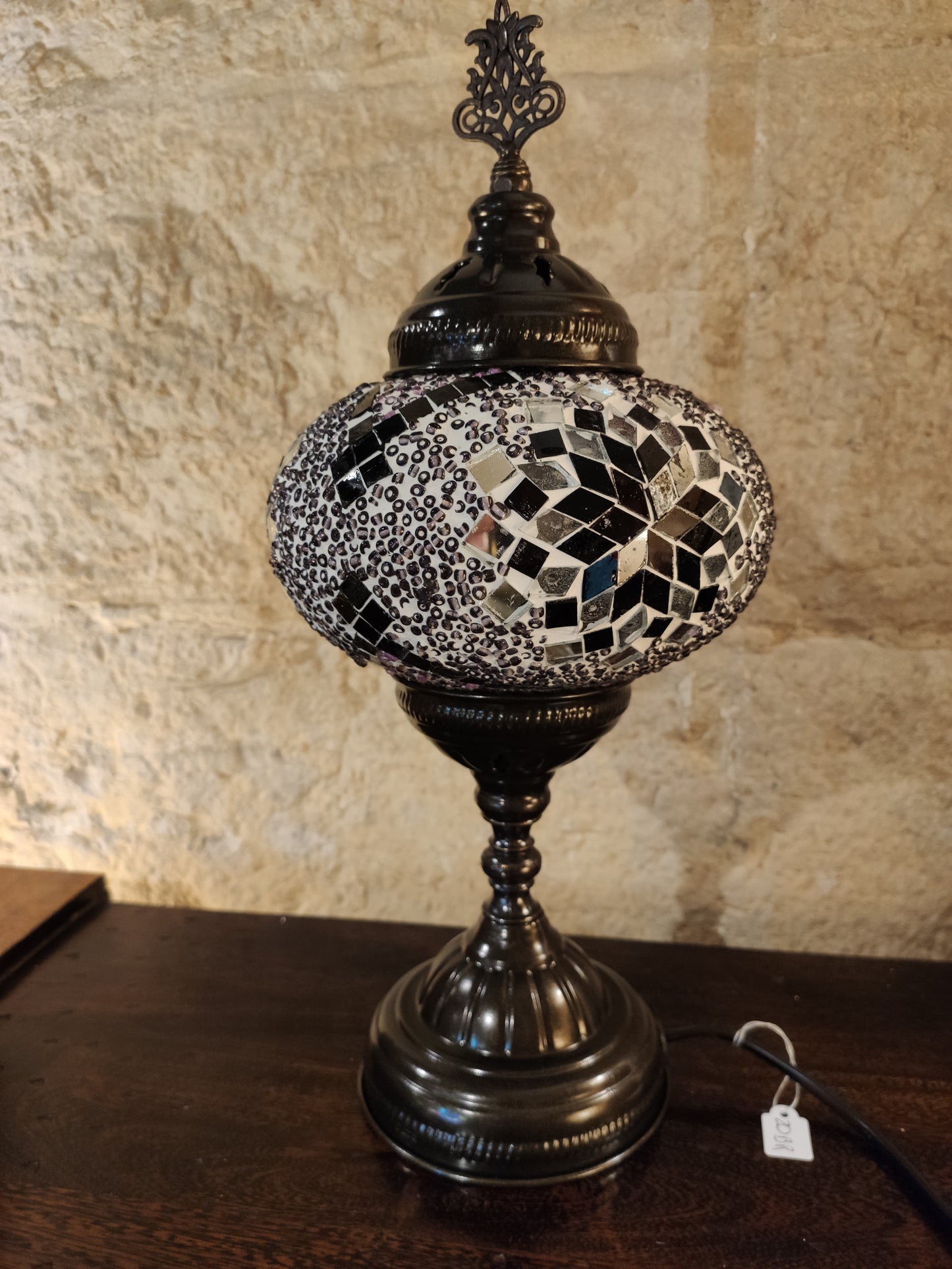 Turkish mosaic glass lamp for ethnic decor 10M