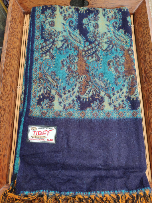 Pashmina shawl blanket 100% warm Yak wool Tibet 50R