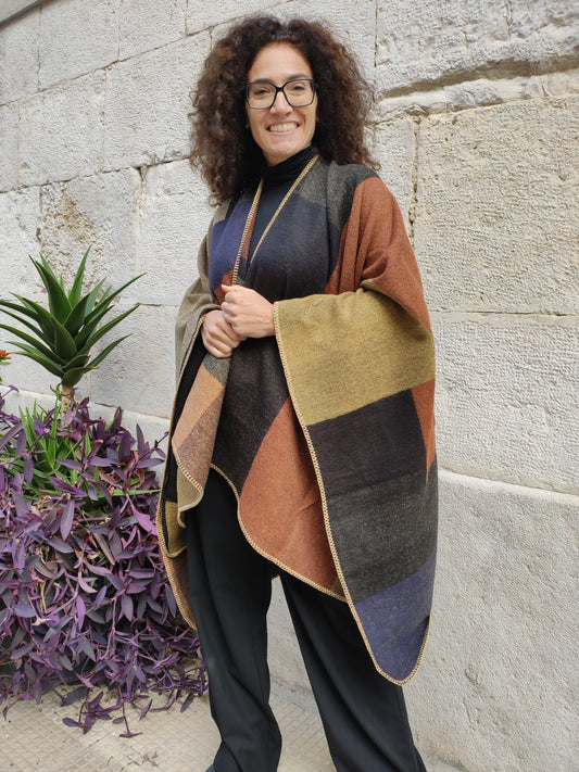 Mantella poncho sciarpa India unisex 3