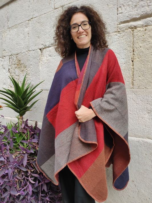 Mantella poncho sciarpa India unisex 5