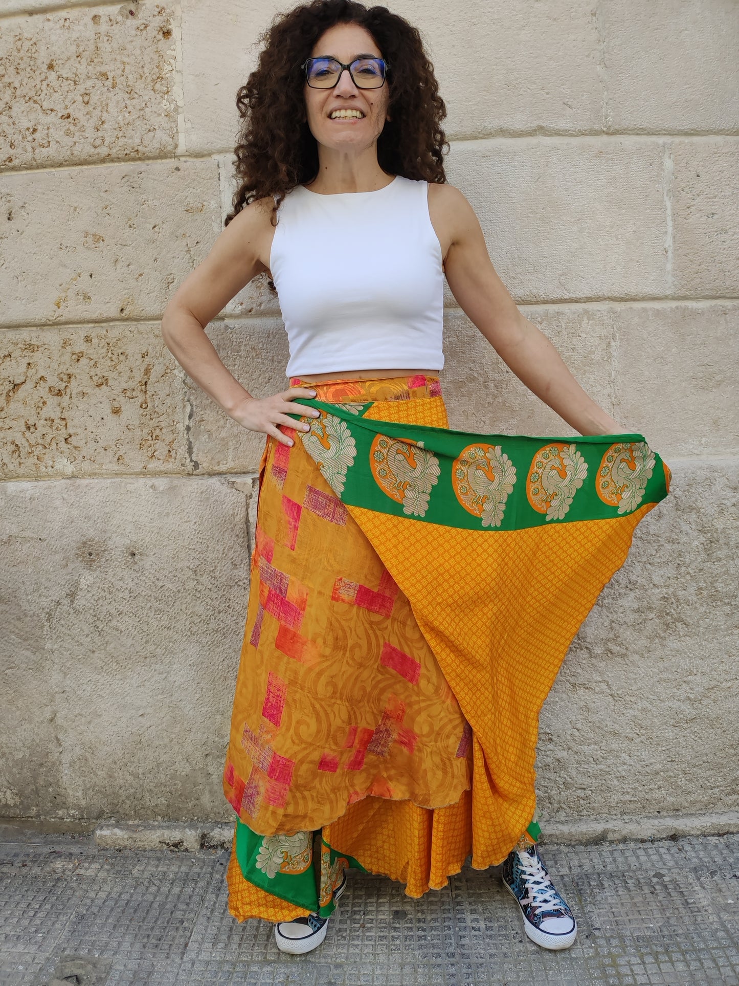 Gonna portafoglio ruota double-face 147F Difettata