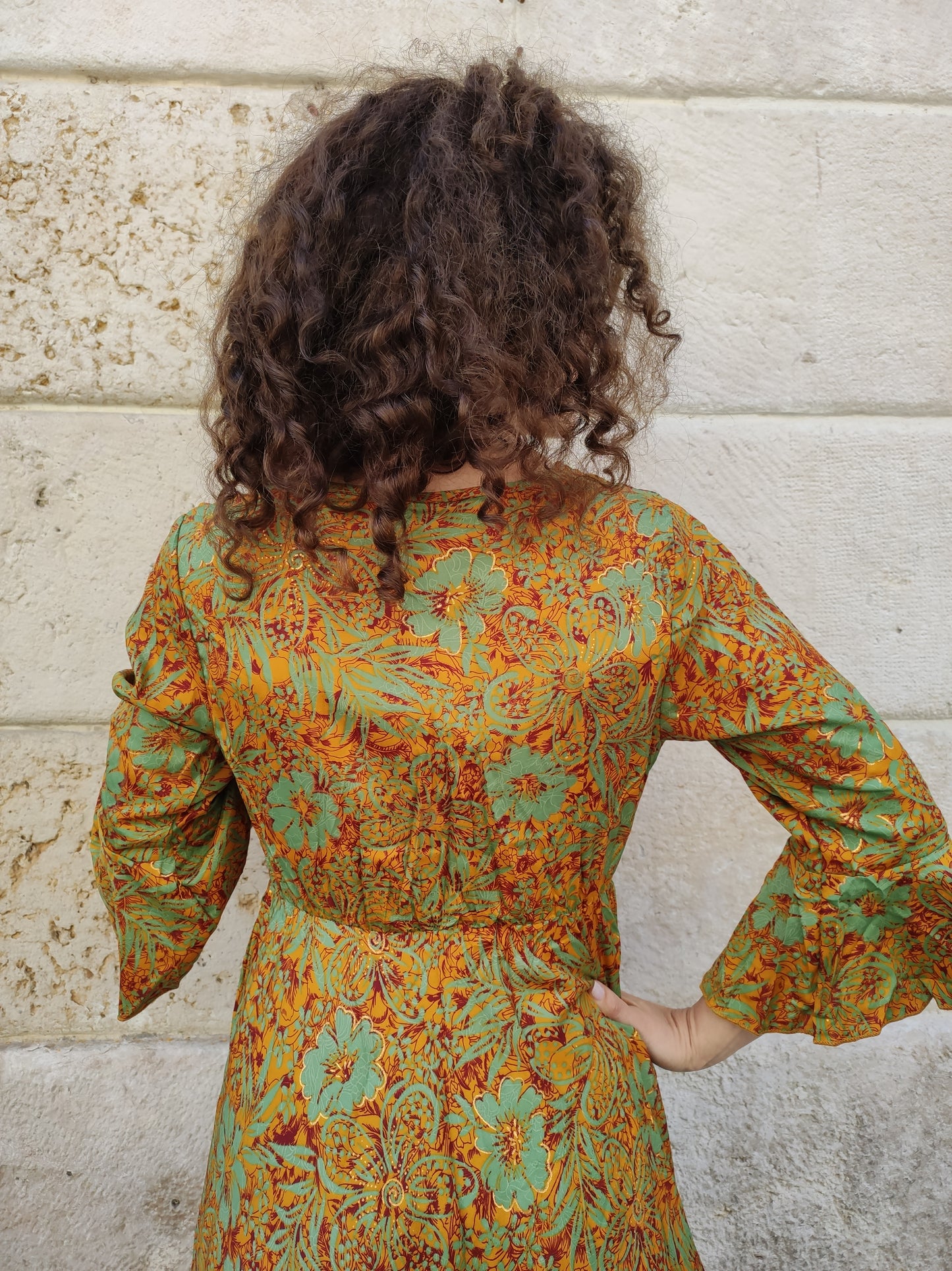 Long dress 3/4 sleeves Size S/M A18