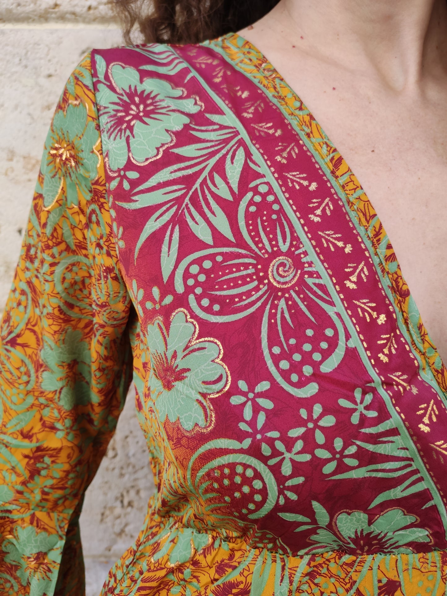 Long dress 3/4 sleeves Size S/M A18