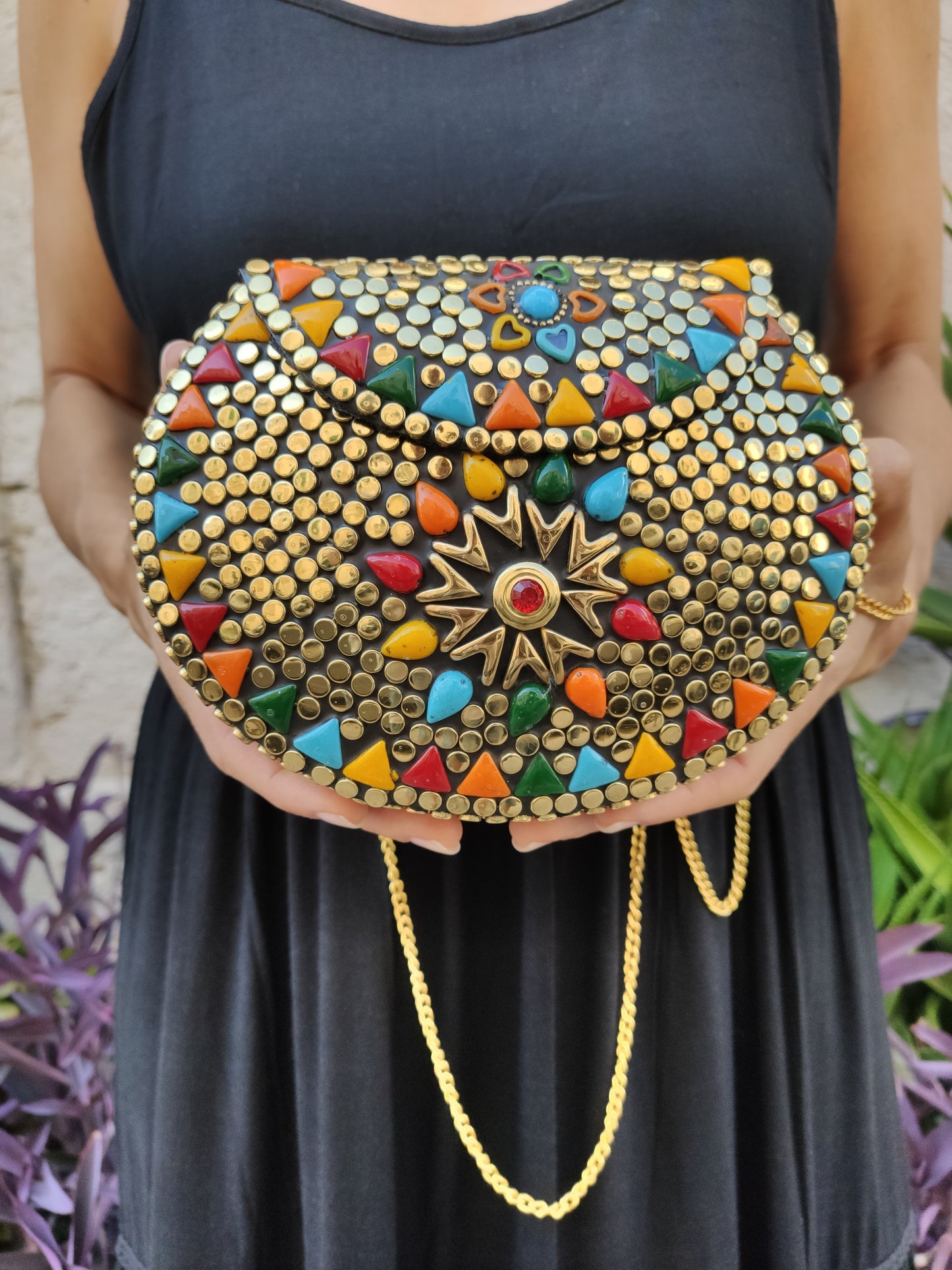 Borsa gioiello piccola rigida vintage AK