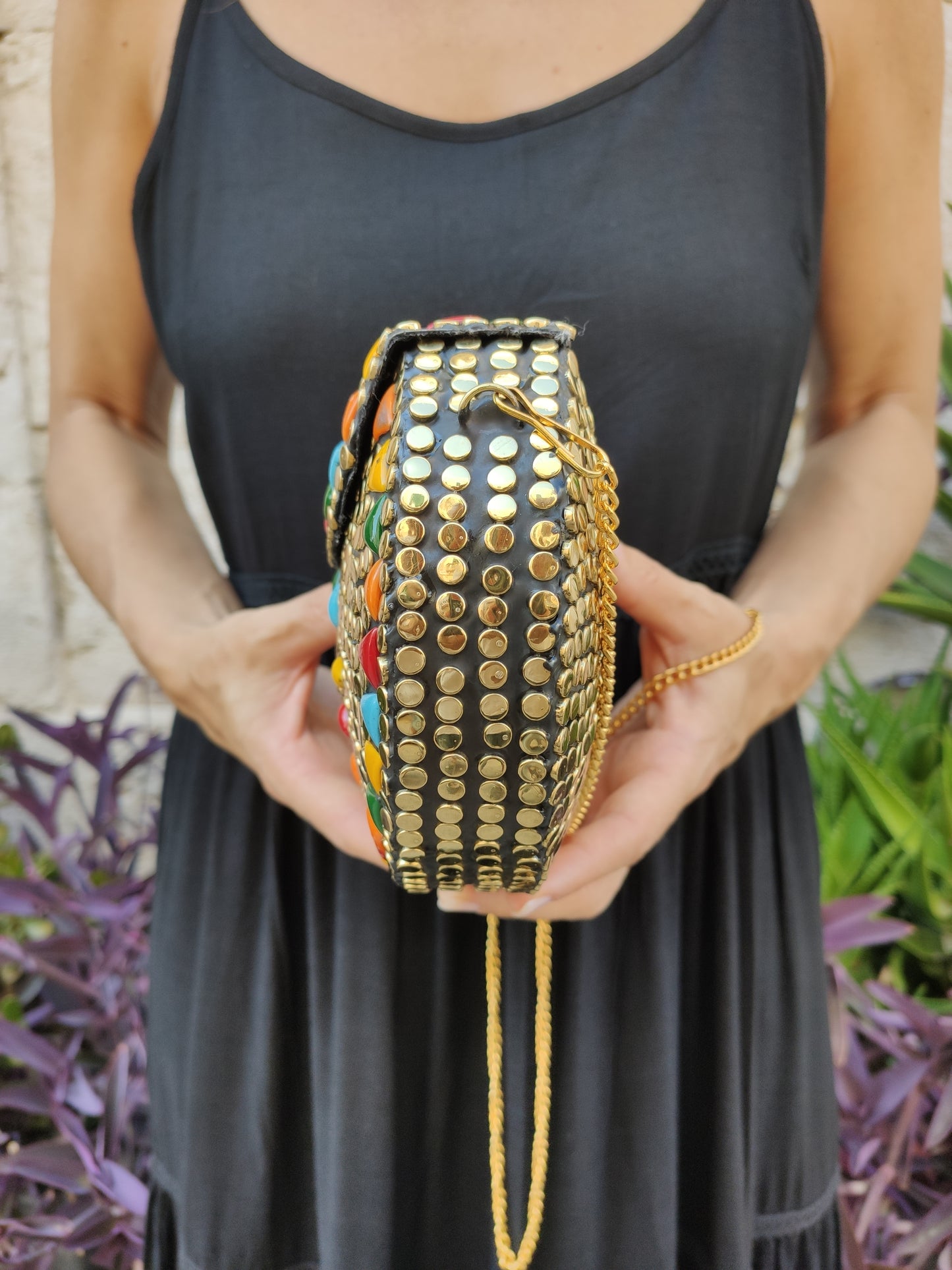 Borsa gioiello piccola rigida vintage AK