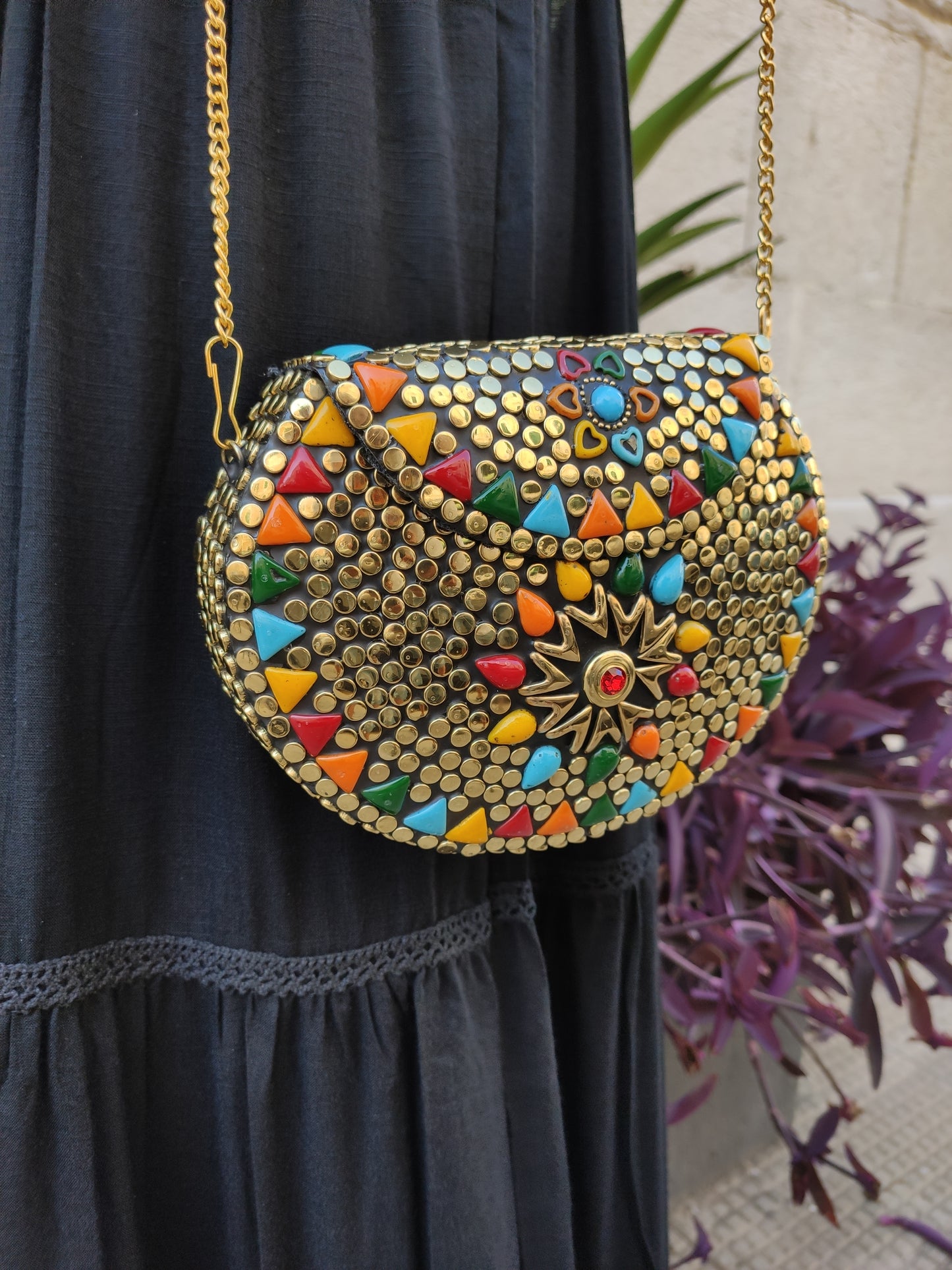 Borsa gioiello piccola rigida vintage AK