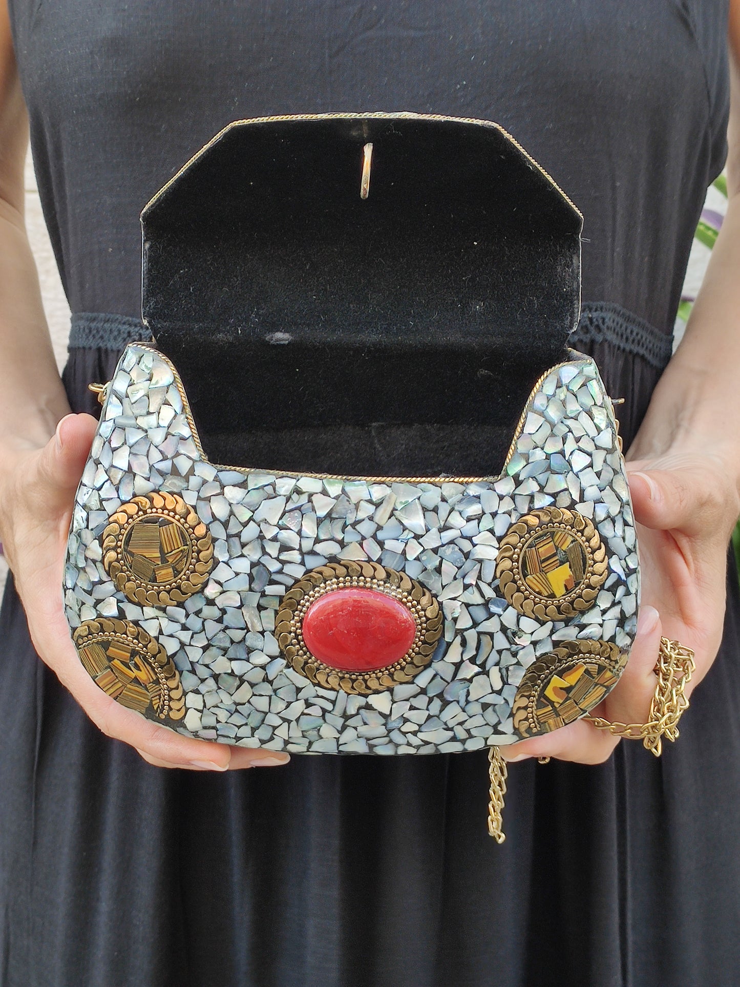 Borsa gioiello piccola rigida vintage 35BN