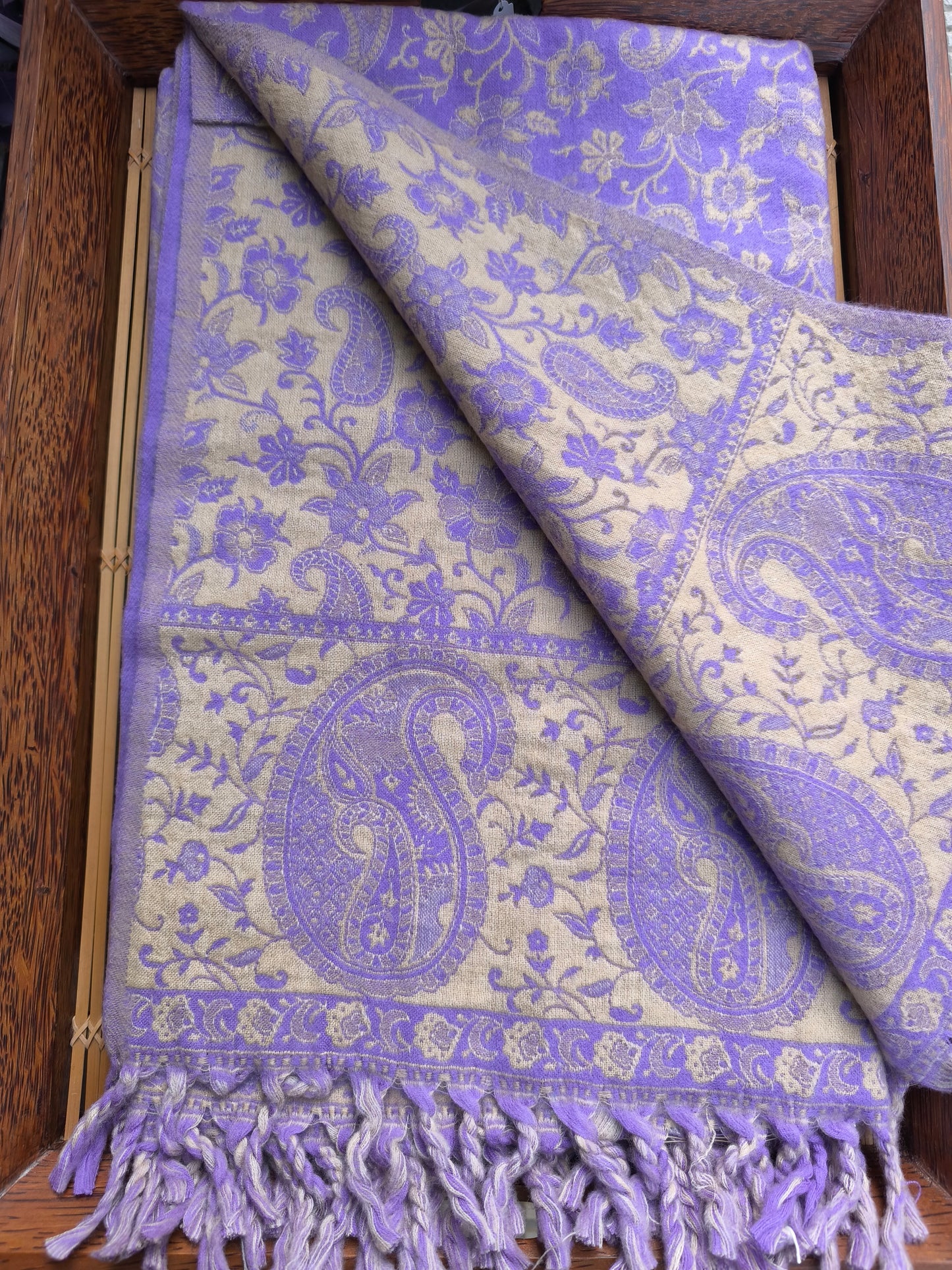 Warm Tibetan Yak Wool Shawl Scarf Stole Pashmina Blanket 8A