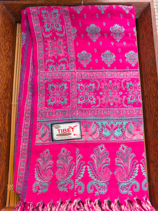 Scialle sciarpa stola Pashmina coperta lana di Yak calda Tibet 11A