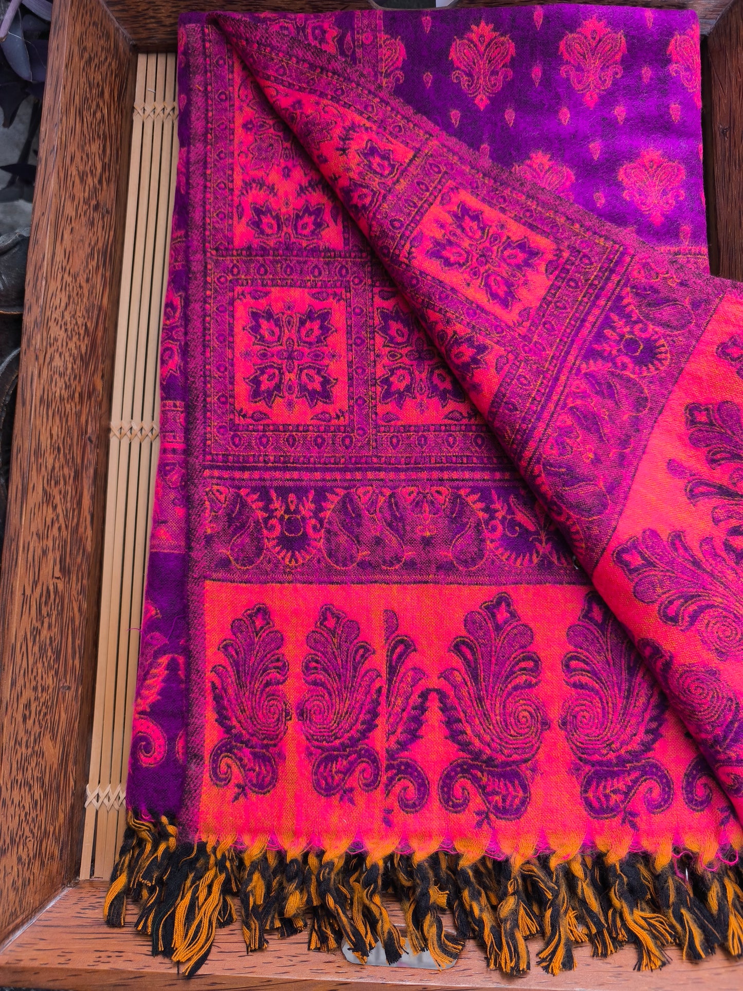 Warm Tibetan Yak Wool Shawl Scarf Stole Pashmina Blanket 15A