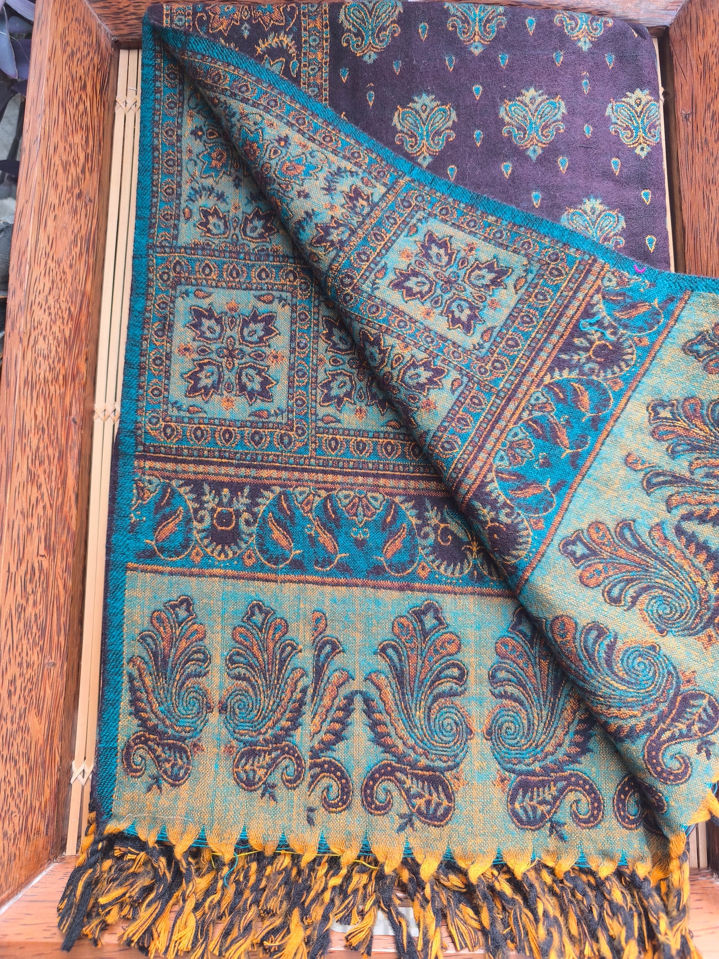 Warm Tibetan Yak Wool Shawl Scarf Stole Pashmina Blanket 18A