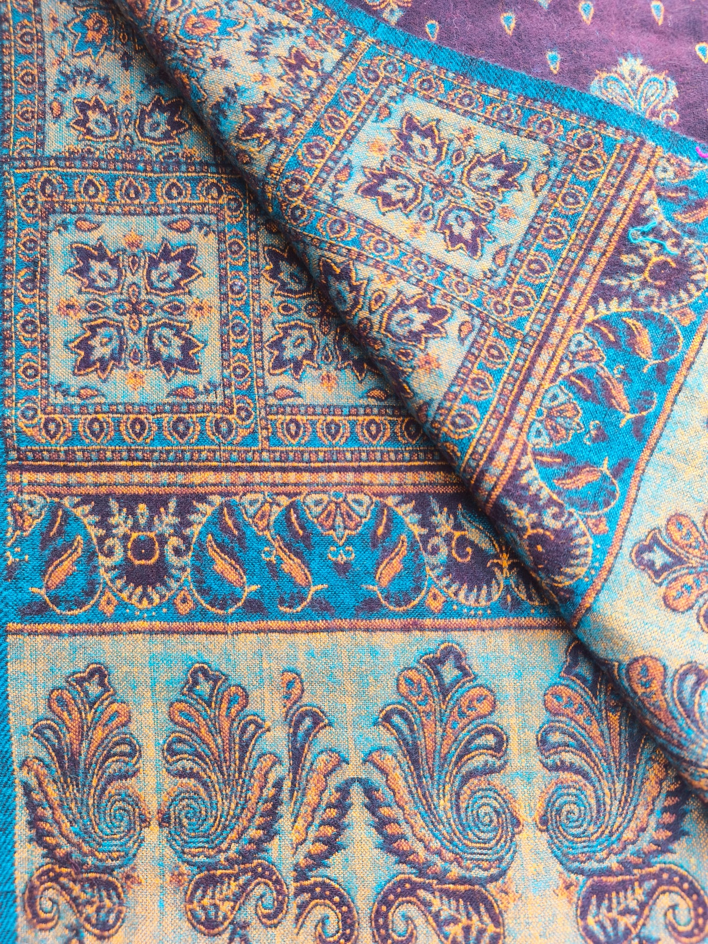 Warm Tibetan Yak Wool Shawl Scarf Stole Pashmina Blanket 18A