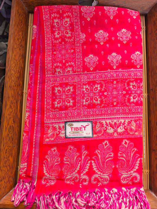 Scialle sciarpa stola Pashmina coperta lana di Yak calda Tibet 19A