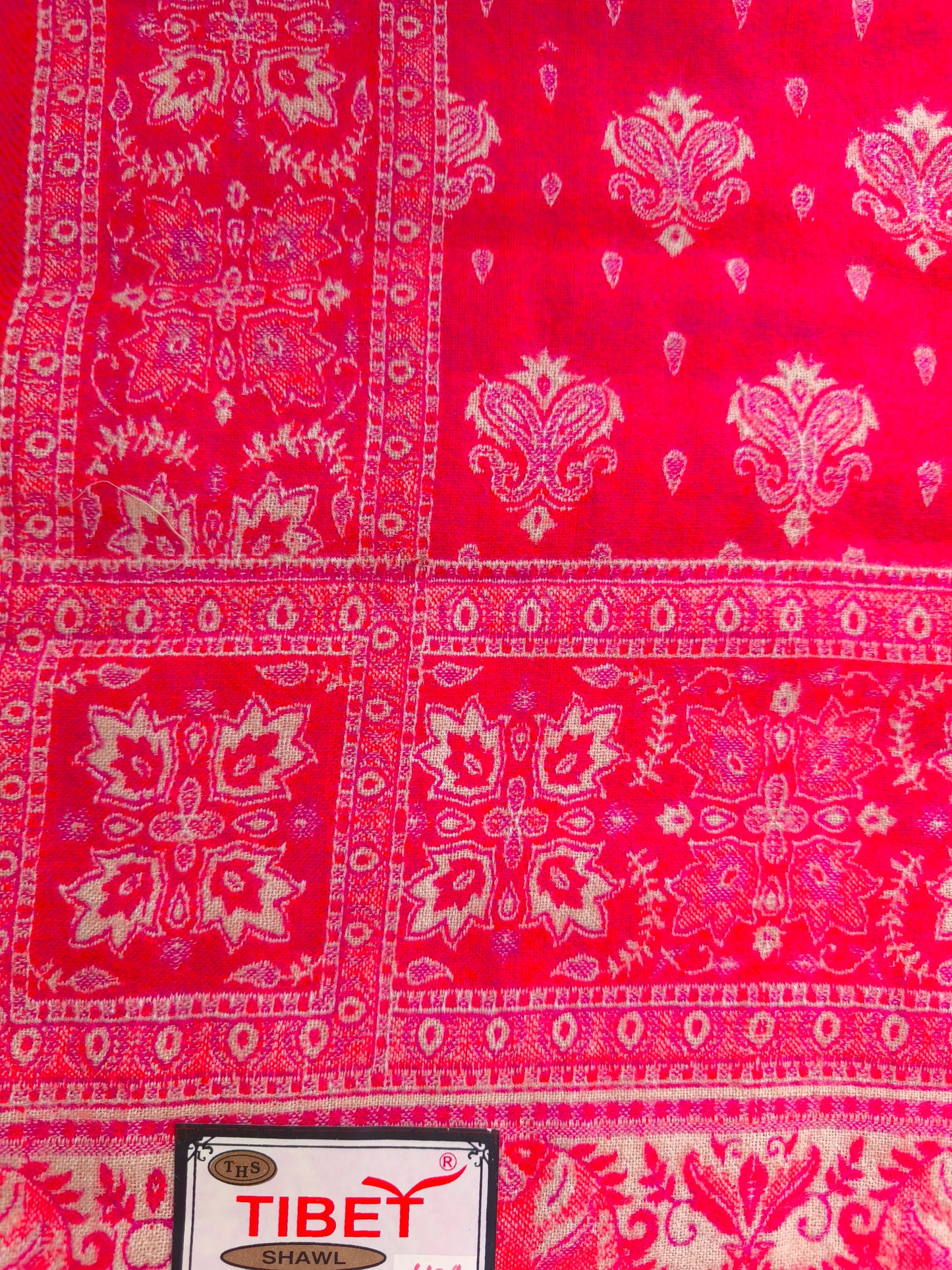 Warm Tibetan Yak Wool Shawl Scarf Stole Pashmina Blanket 19A