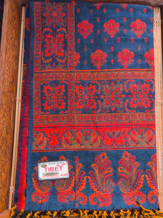 Warm Tibetan Yak Wool Shawl Scarf Stole Pashmina Blanket 20A