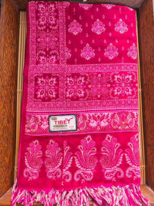 Warm Tibetan Yak Wool Shawl Scarf Stole Pashmina Blanket 22A