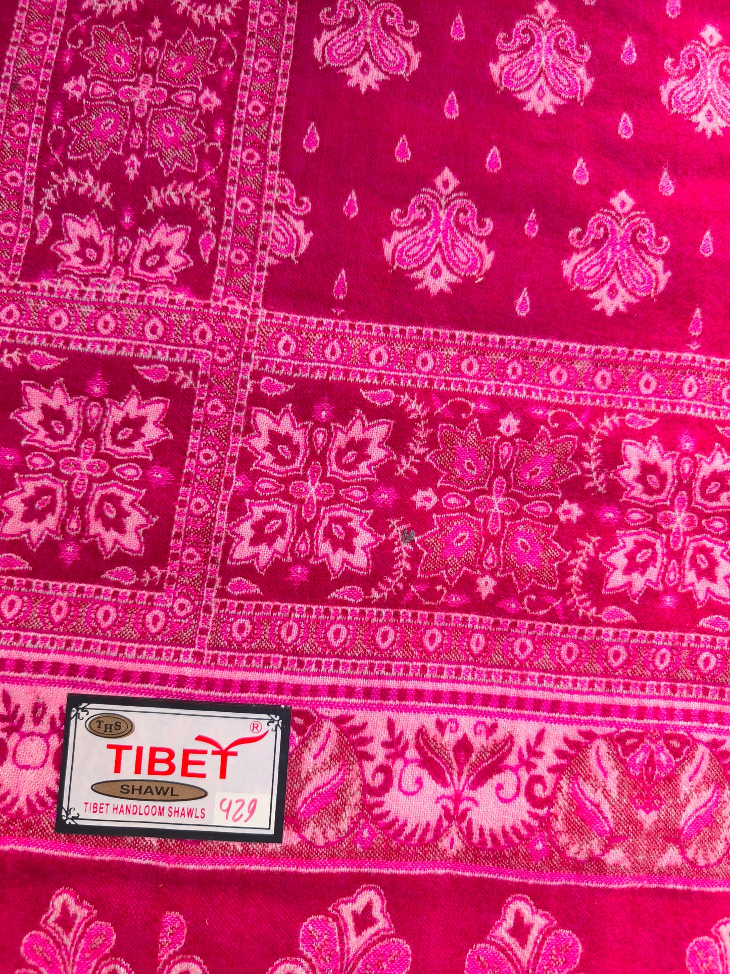 Warm Tibetan Yak Wool Shawl Scarf Stole Pashmina Blanket 22A