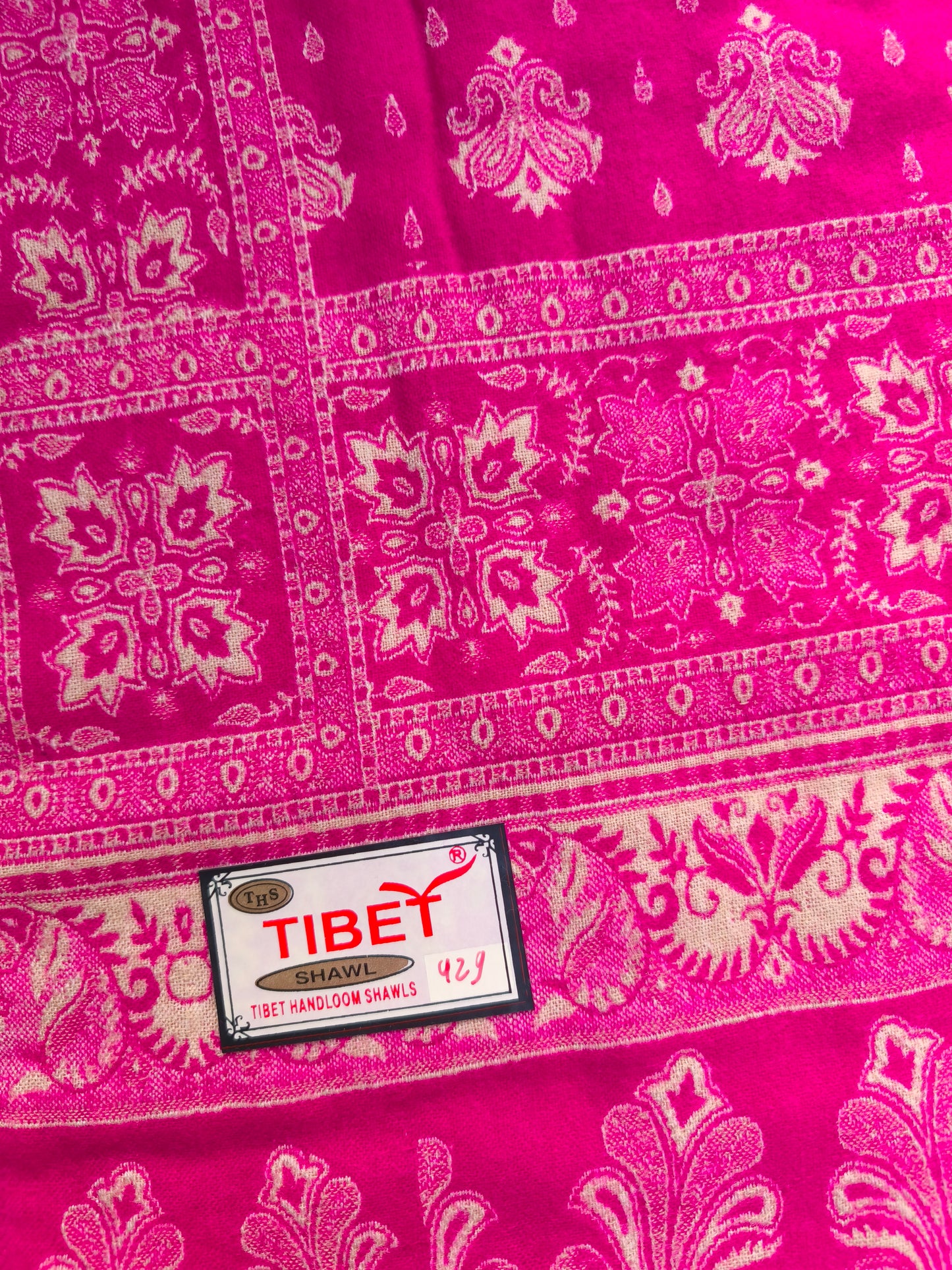 Warm Tibetan Yak Wool Shawl Scarf Stole Pashmina Blanket 22A