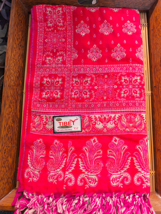 Warm Tibetan Yak Wool Shawl Scarf Stole Pashmina Blanket 23A