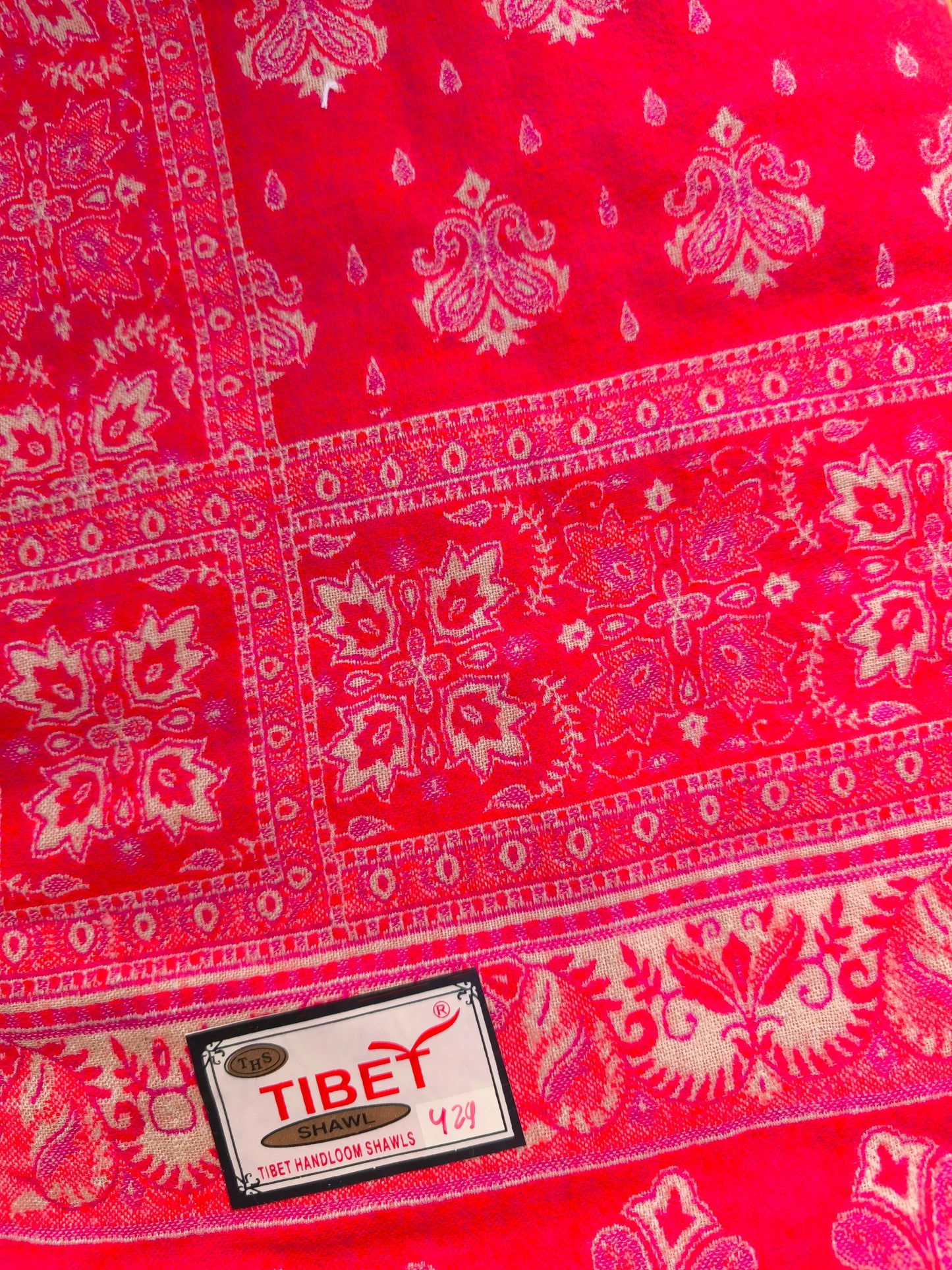 Warm Tibetan Yak Wool Shawl Scarf Stole Pashmina Blanket 23A