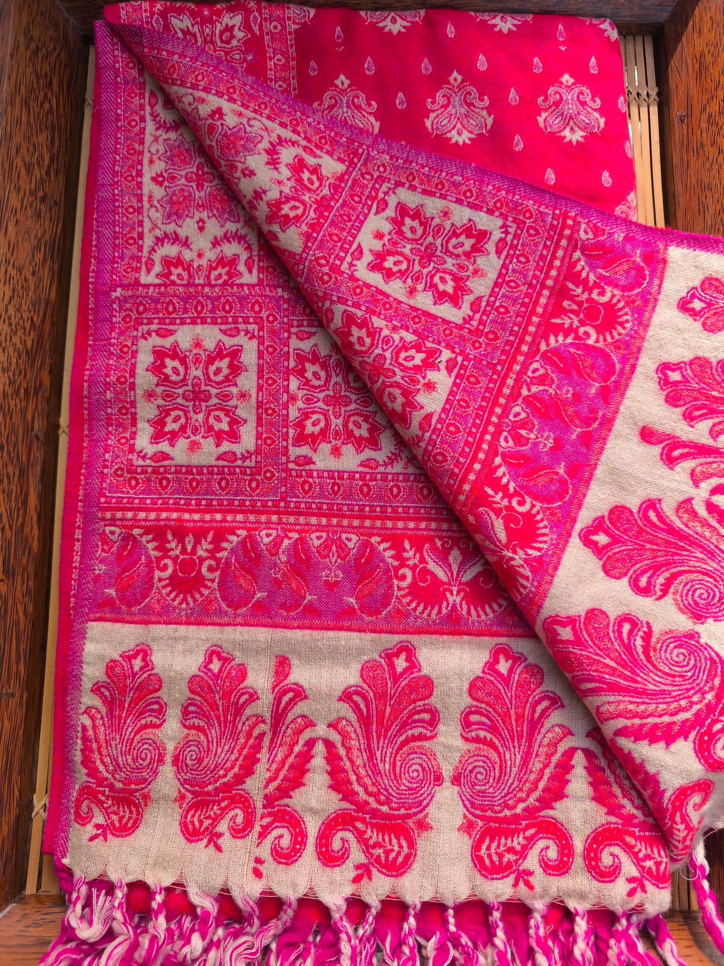 Warm Tibetan Yak Wool Shawl Scarf Stole Pashmina Blanket 23A