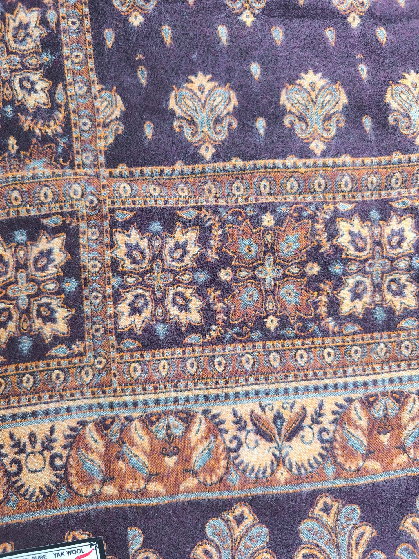 Warm Tibetan Yak Wool Shawl Scarf Stole Pashmina Blanket 25A