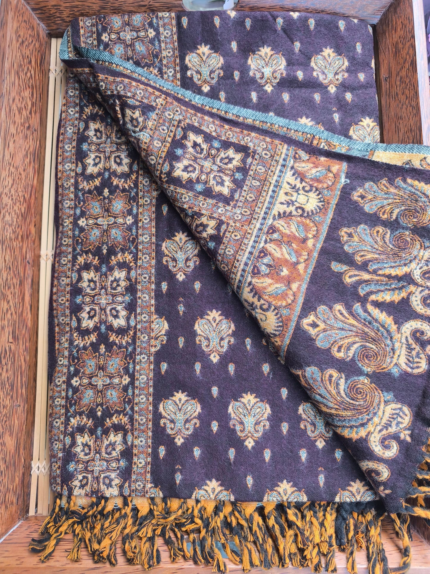 Warm Tibetan Yak Wool Shawl Scarf Stole Pashmina Blanket 25A