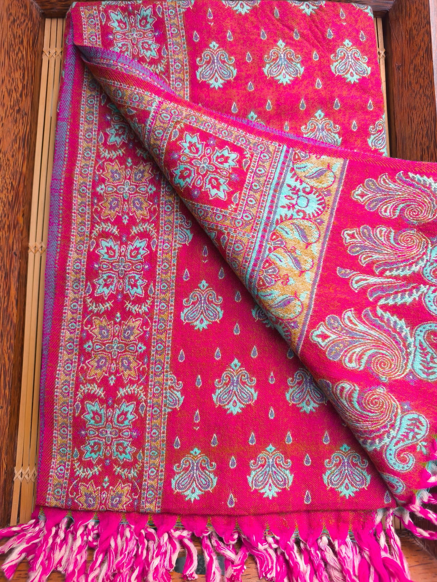 Warm Tibetan Yak Wool Shawl Scarf Stole Pashmina Blanket 27A