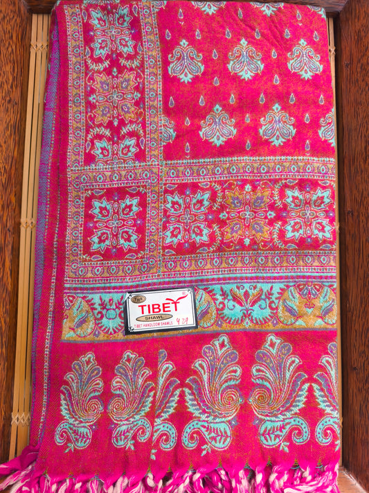 Scialle sciarpa stola Pashmina coperta lana di Yak calda Tibet 27A