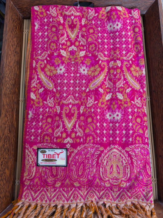 Scialle sciarpa stola Pashmina coperta lana di Yak calda Tibet 28A