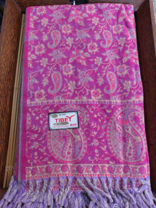 Scialle sciarpa stola Pashmina coperta lana di Yak calda Tibet 31A