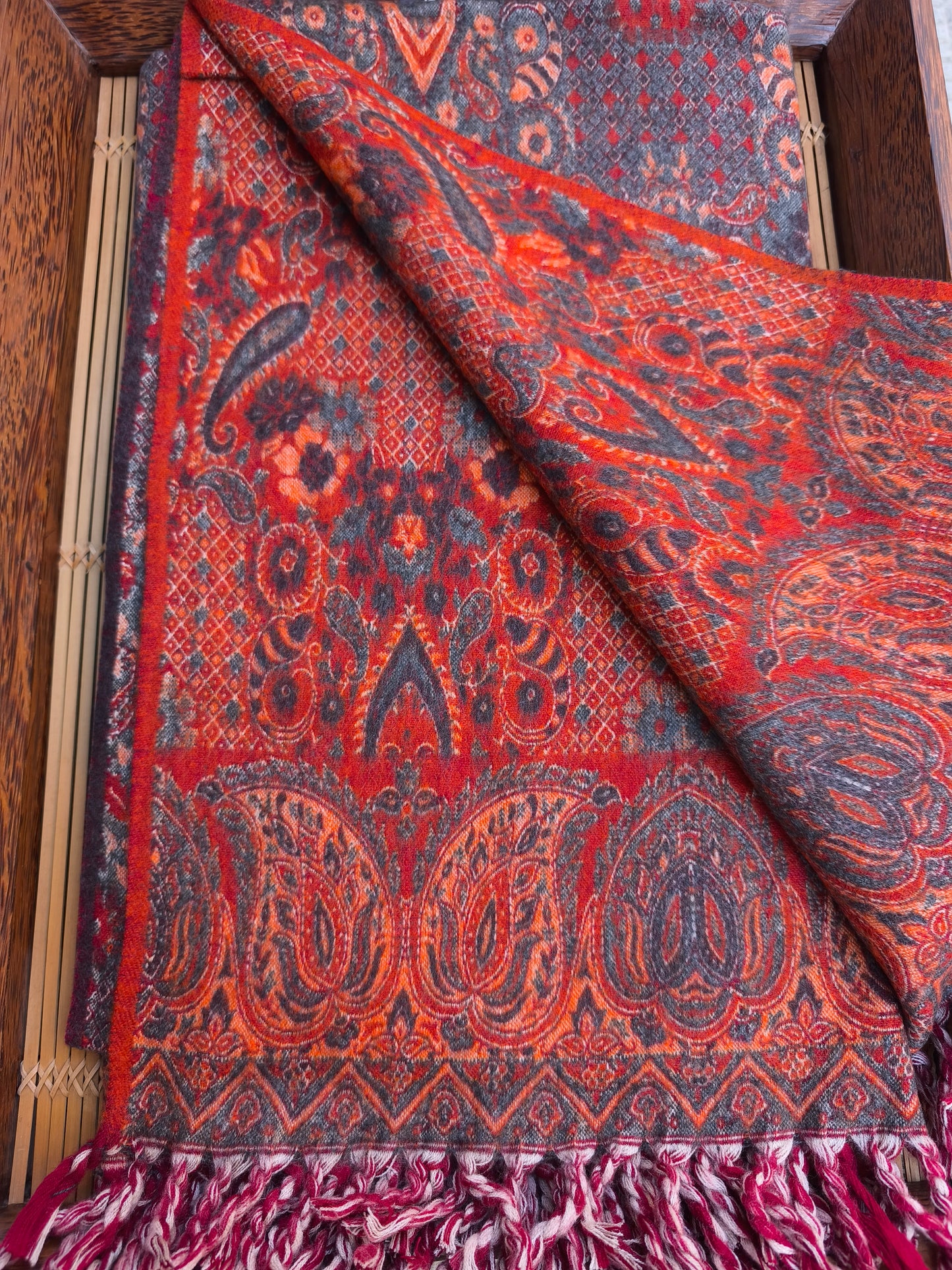 Warm Tibetan Yak Wool Shawl Scarf Stole Pashmina Blanket 32A