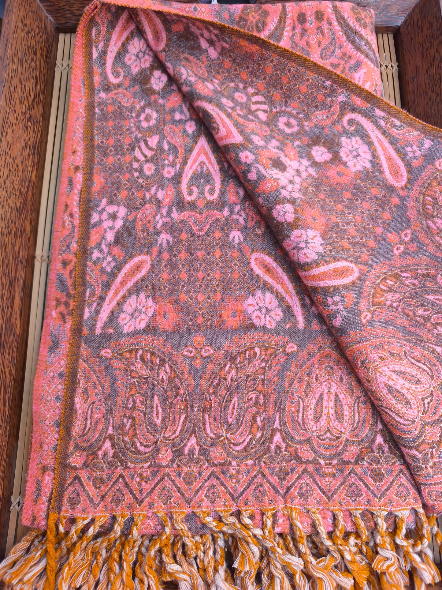 Warm Tibetan Yak Wool Shawl Scarf Stole Pashmina Blanket 34A