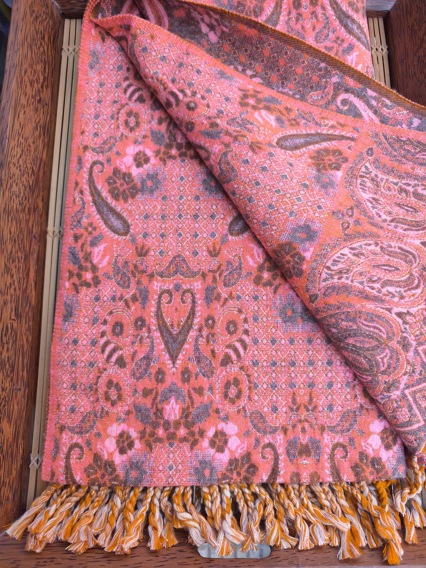 Warm Tibetan Yak Wool Shawl Scarf Stole Pashmina Blanket 34A