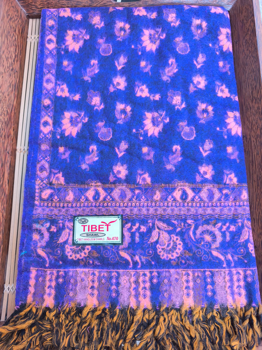 Scialle sciarpa stola Pashmina coperta lana di Yak calda Tibet 35A