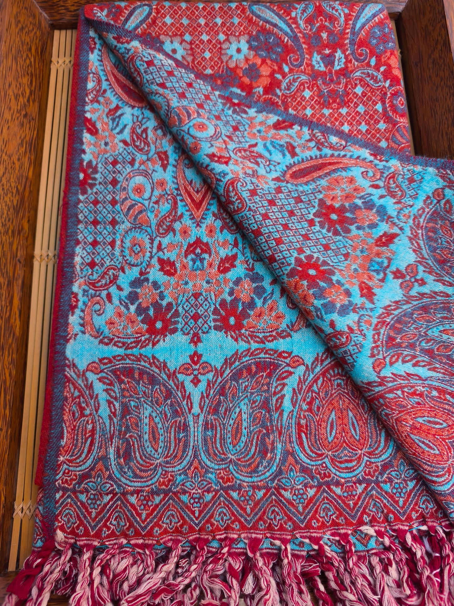 Warm Tibetan Yak Wool Shawl Scarf Stole Pashmina Blanket 37A