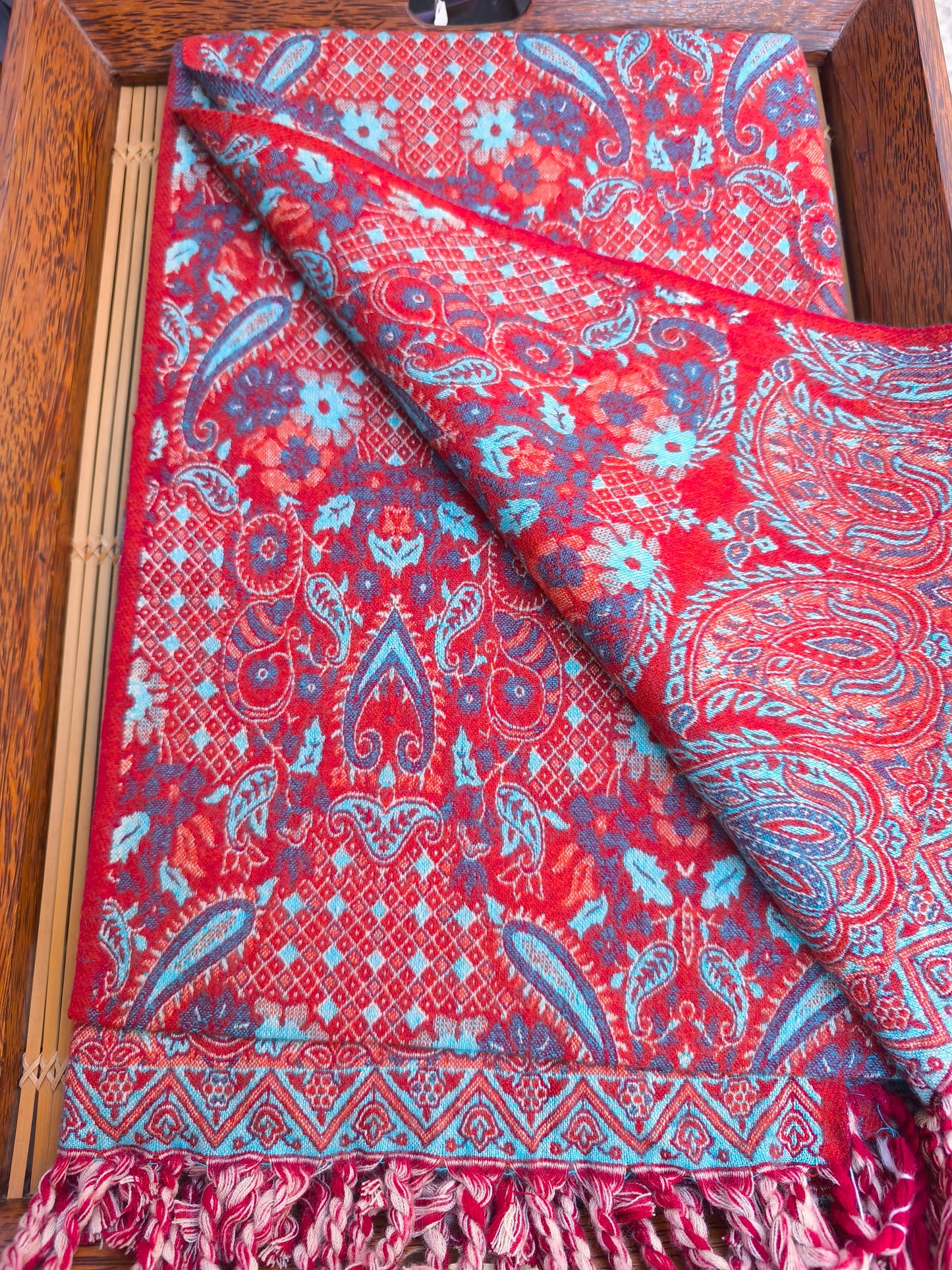 Warm Tibetan Yak Wool Shawl Scarf Stole Pashmina Blanket 37A