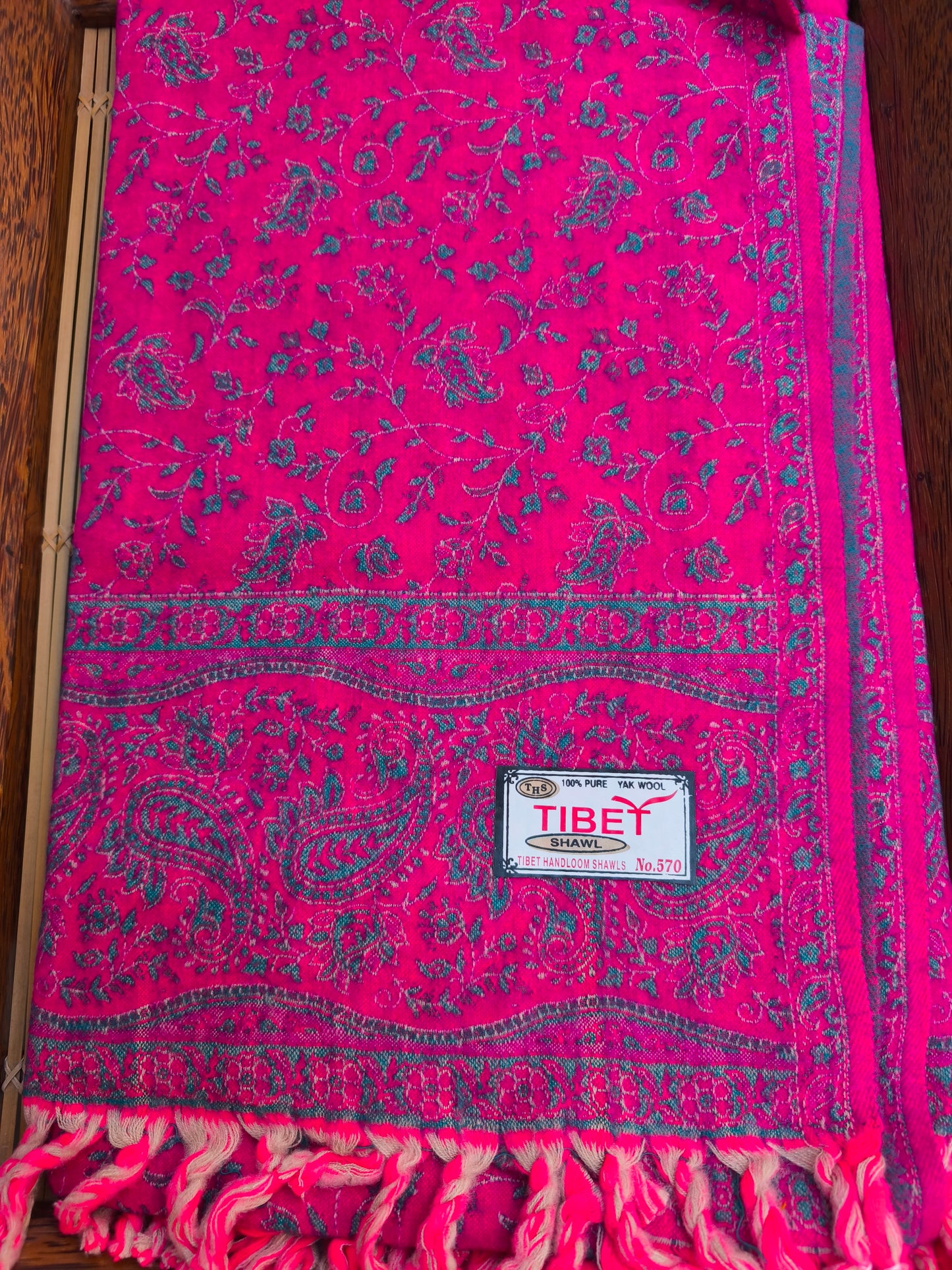 Warm Tibetan Yak Wool Shawl Scarf Stole Pashmina Blanket 38A