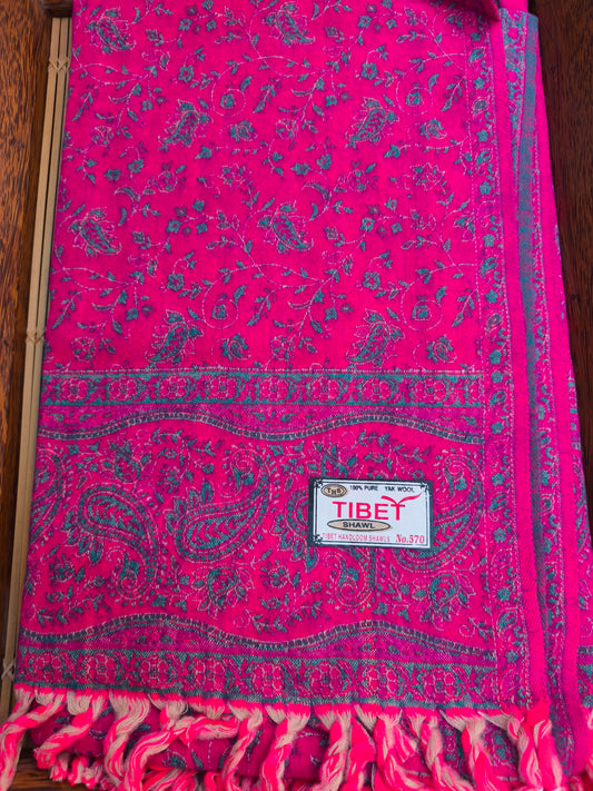 Warm Tibetan Yak Wool Shawl Scarf Stole Pashmina Blanket 38A