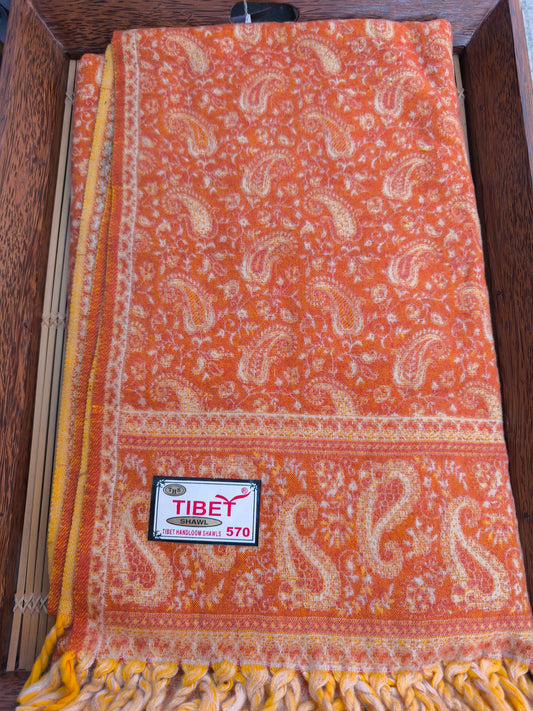 Scialle sciarpa stola Pashmina coperta lana di Yak calda Tibet 40A