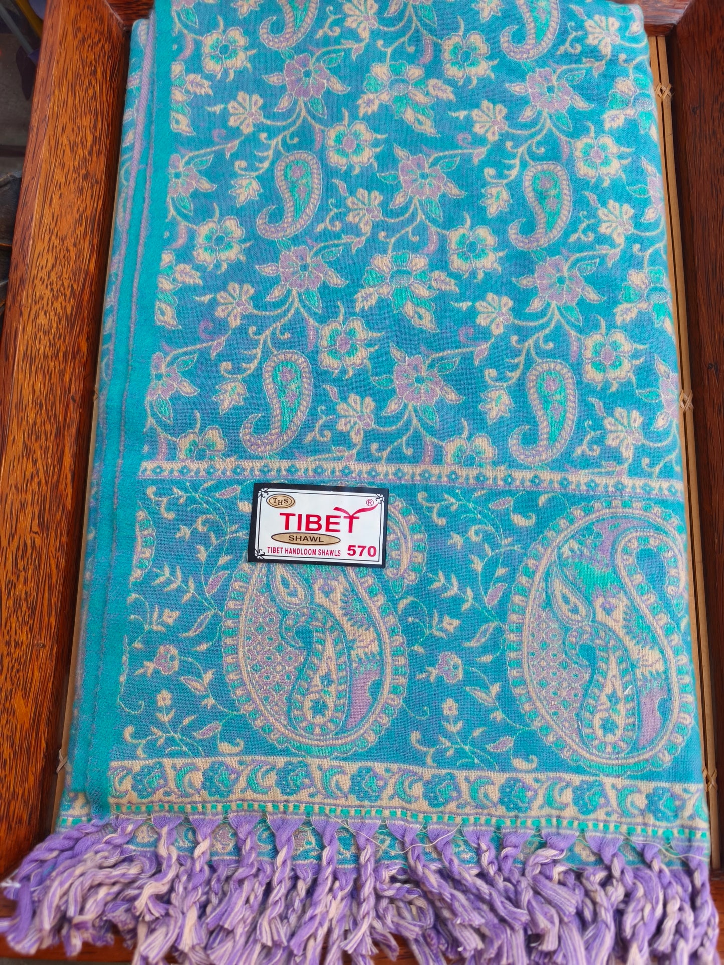 Warm Tibetan Yak Wool Shawl Scarf Stole Pashmina Blanket 41A