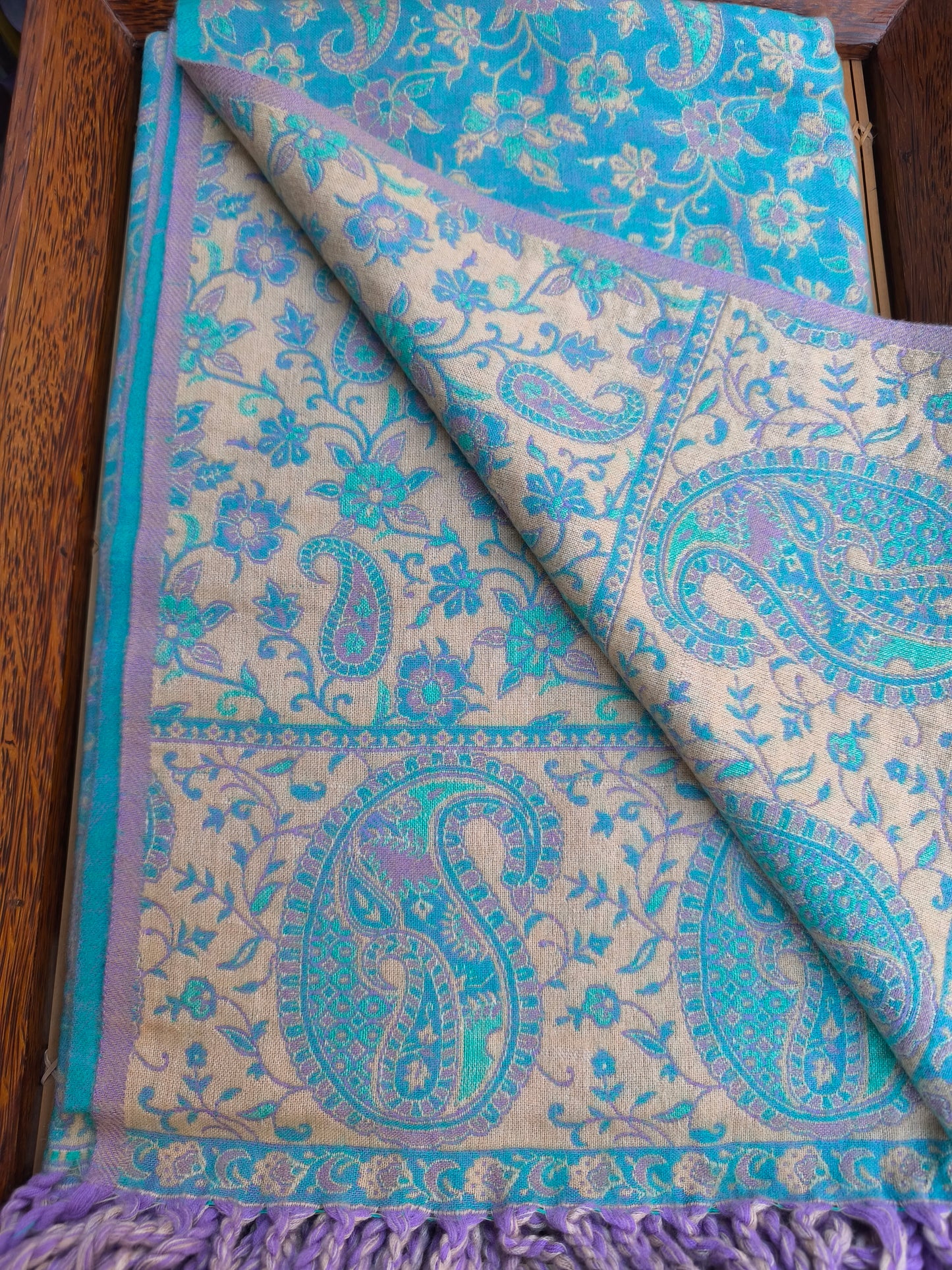 Warm Tibetan Yak Wool Shawl Scarf Stole Pashmina Blanket 41A